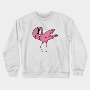 Funny Flamingo Dab Dabbing Dancing, Love Flamingos Crewneck Sweatshirt